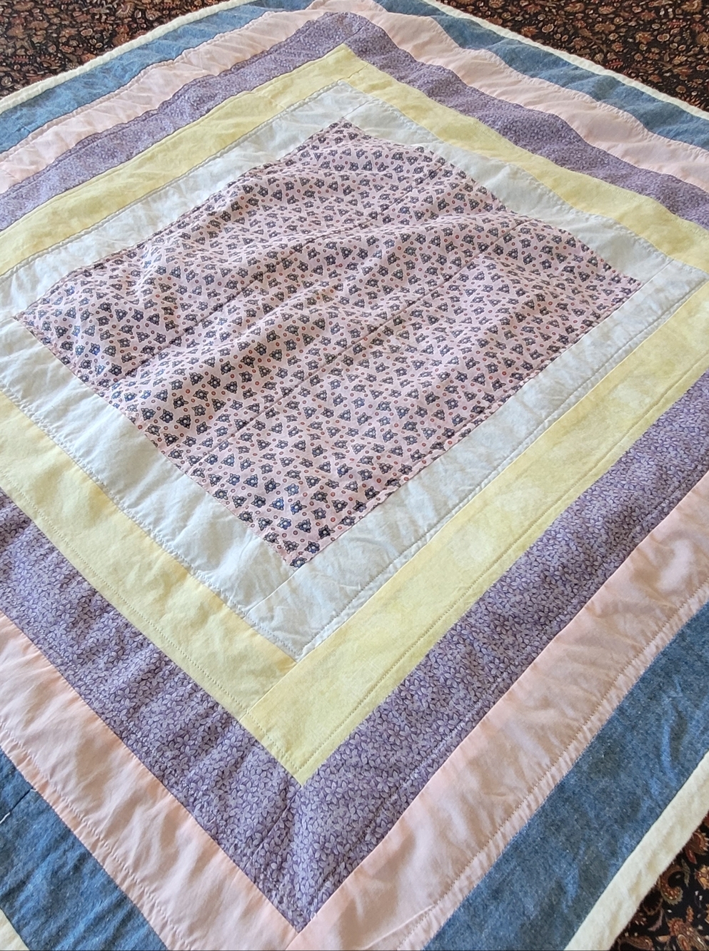 Pastel Patchwork Baby Quilt